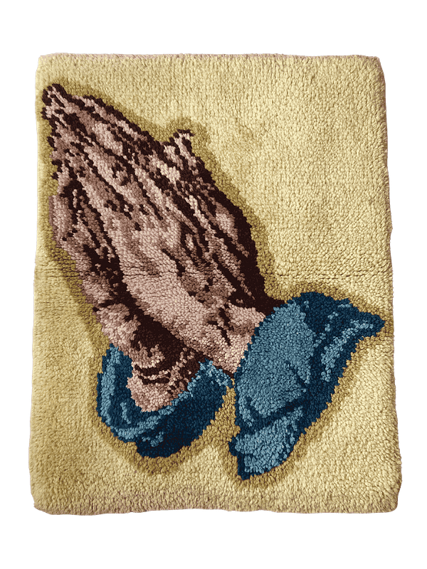 Praying Hands Shaggy Rug
